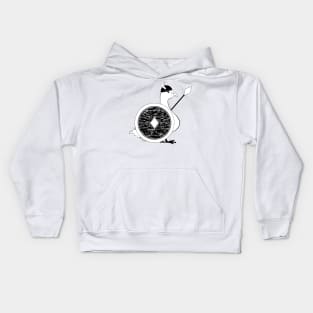 Guard goose with shield Kids Hoodie